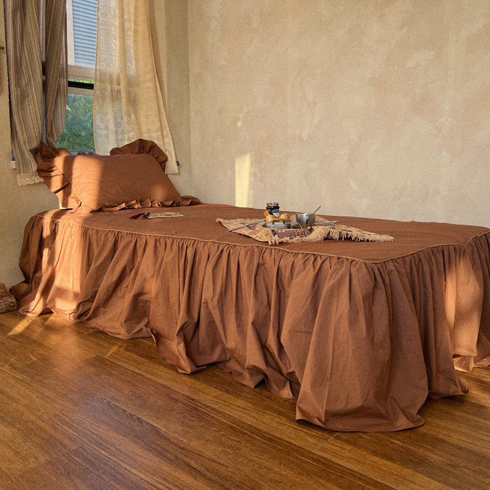 코코 브리즈 60수 순면 바이오워싱 프릴 침대스커트 