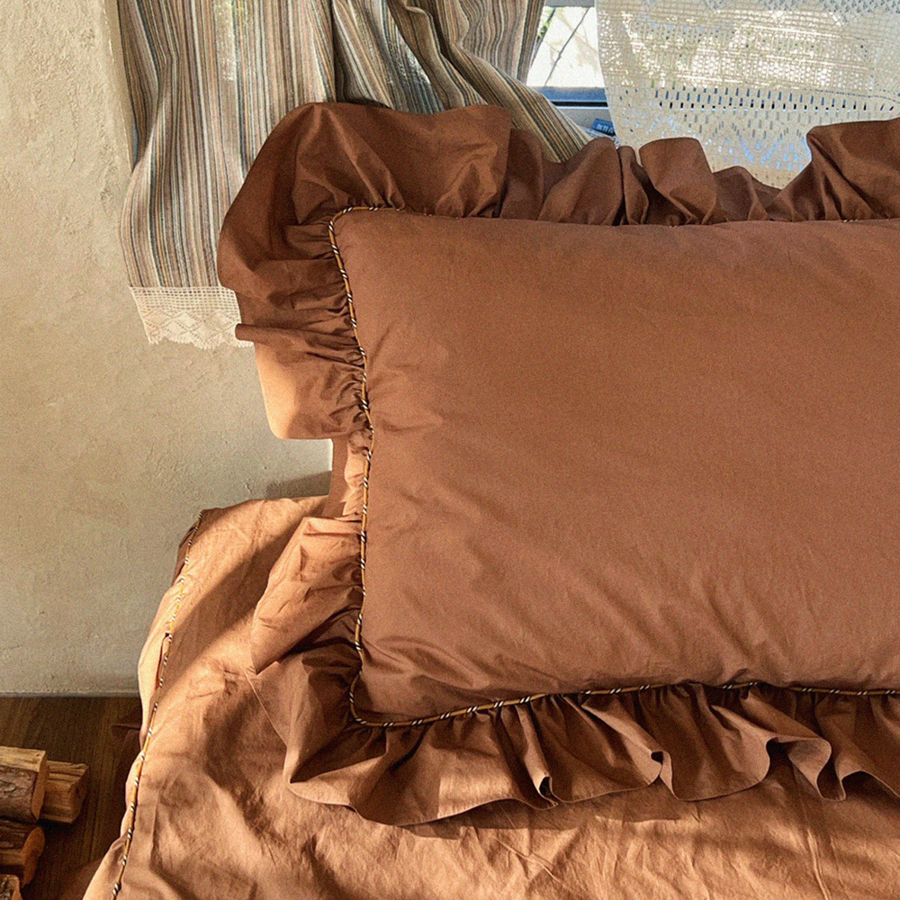 코코 브리즈 60수 순면 바이오워싱 프릴 베개커버 