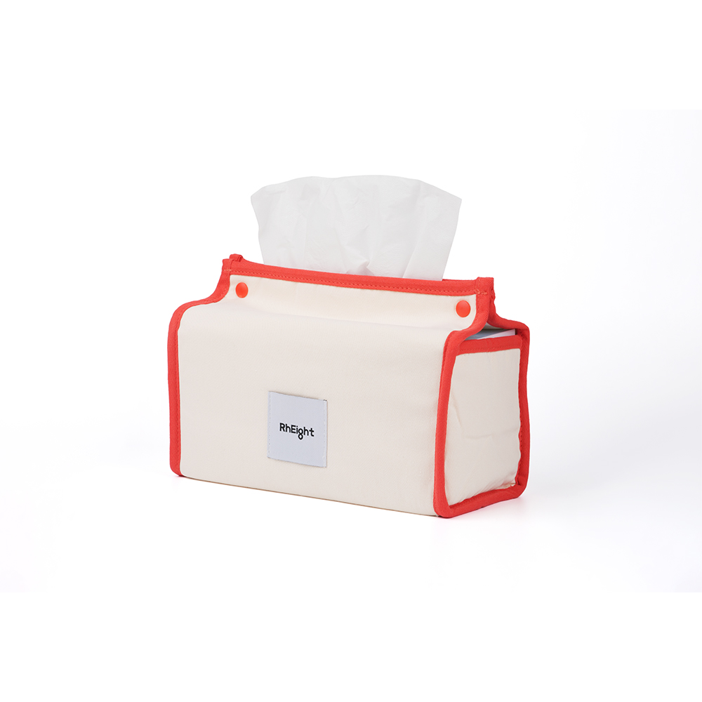 레잇 시그니처 배색 티슈케이스 (L / 아이보리)