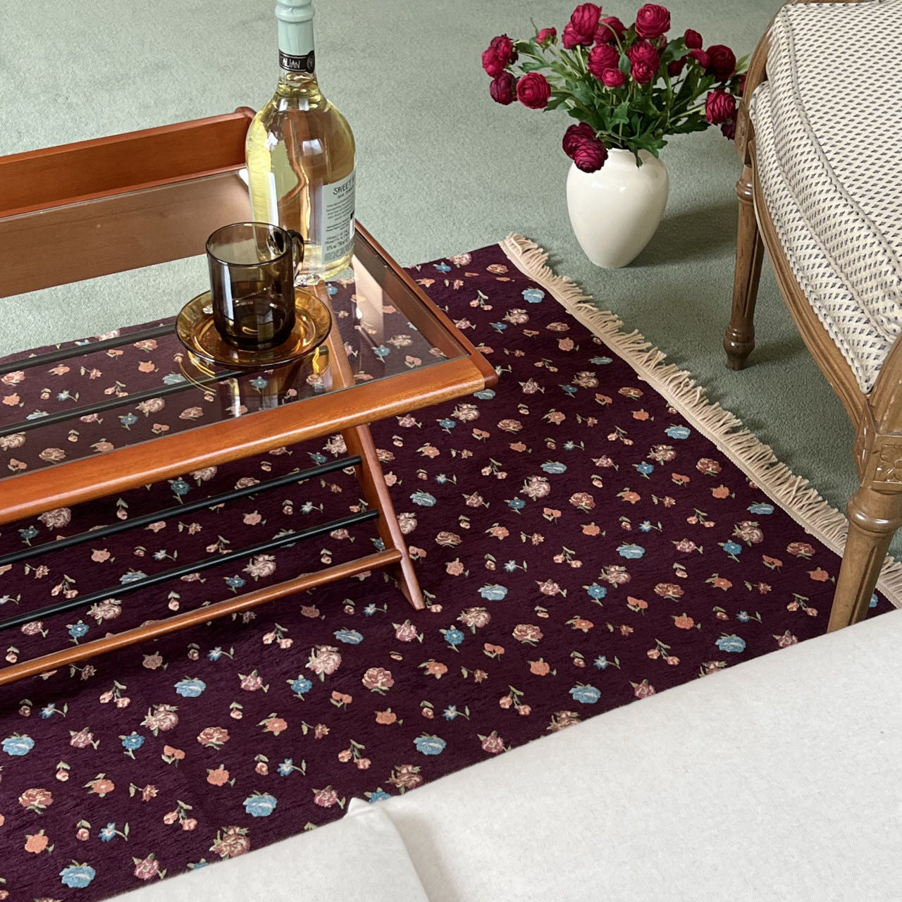 딥다운 로맨틱 빈티지 러그 카페트 