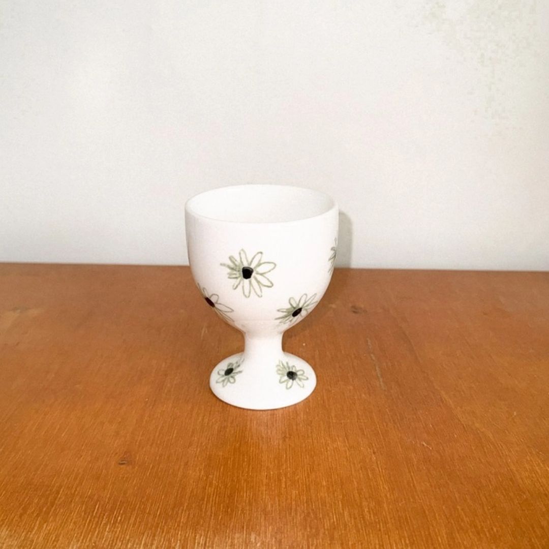vintage flower mini wine glass(green)